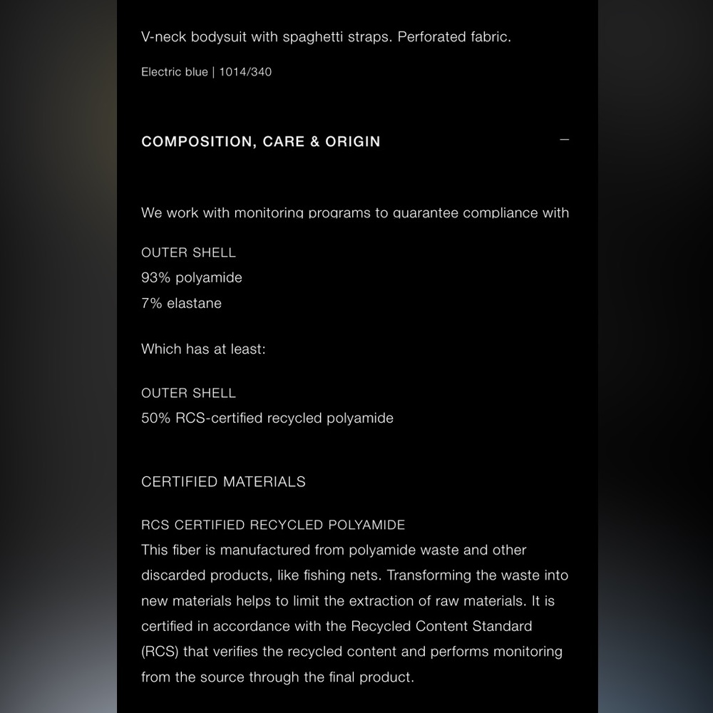 Zara electric blue perforated seamless bodysuit - Picture 9 of 9